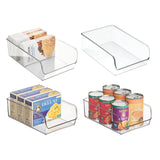 1 x RAW Customer Returns mDesign large storage box ideal for kitchen storage, in the kitchen cupboard or as a refrigerator box 4 pieces, transparent - RRP €35.99