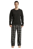 1 x RAW Customer Returns Amaxer Flannel Pajamas Men s Pyjama Set Long Pajamas with Button Placket Knitting - RRP €30.24