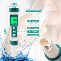 1 x RAW Customer Returns PH meter, PH meter, 7 in 1 TDS EC salinity ORP SG temperature PH tester, with backlight, high precision, suitable for drinking water, swimming pools, aquariums, laboratories - RRP €33.26