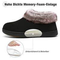 1 x RAW Customer Returns Mishansha Women s Winter Home Slippers Memory Foam Plush Slippers Deep Black, Gr.39 - RRP €23.99