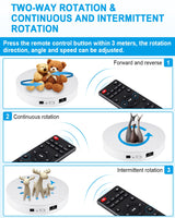 1 x RAW Customer Returns BAOSHISHAN Rechargeable Turntable 35CM 60KG Electric Turntable with Remote Control Rotating Display Stand with Battery for Photography Product Display 35cm 60kg White  - RRP €90.74