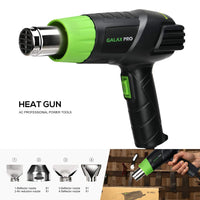 1 x RAW Customer Returns GALAX PRO Hot Air Gun, 2000W Two Adjustable Temperature and Air Flow Levels 350 250L min, 550 500L min with 4 Nozzles, Double Protection - RRP €21.06