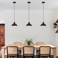 1 x RAW Customer Returns VONCI Black Industrial Barn Pendant Light 1-Light Vintage Farmhouse Domed Hanging Ceiling Light Fixture for Kitchen Island Dinning Room Bedroom Foyer Entryway 1 Pack  - RRP €39.99