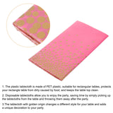 1 x Brand New sourcing map 4 Pack Pink Disposable Plastic Tablecloths 54 x108 Gold Rectangle Table Covers for Birthday Wedding Parties - RRP €20.9