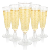 1 x RAW Customer Returns AKOLAFE Set of 100 Champagne Glasses 160ml Plastic Champagne Glasses BPA-Free Reusable Transparent Champagne Glass Cheap Champagne Goblet Stackable Champagne Glasses for Weddings, Birthdays, Parties - RRP €33.2