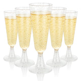 1 x RAW Customer Returns AKOLAFE Set of 100 Champagne Glasses 160ml Plastic Champagne Glasses BPA-Free Reusable Transparent Champagne Glass Cheap Champagne Goblet Stackable Champagne Glasses for Weddings, Birthdays, Parties - RRP €33.2