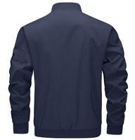 1 x RAW Customer Returns TACVASEN Men s Casual Jacket Military Baseball Jacket Lightweight Sports Jacket Training Jacket Sportwear Biker Jacket with Sleeve Pockets M, Navy  - RRP €49.39