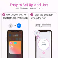 1 x RAW Customer Returns Femometer Vinca II basal thermometer digital Bluetooth fertility thermometer with intelligent APP iOS Android for cycle control ovulation, purple - RRP €32.94