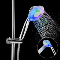 1 x RAW Customer Returns LEDGLE LED shower head with color changing LED hand shower, 7 colors light automatic, adjustable water flow - RRP €25.43