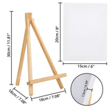 1 x RAW Customer Returns Belle Vous Mini Canvas with Wooden Picture Mount Stand Table Easel 4 Pack - L 20 cm x W 15 cm - Pre-Stretched, Primed Blank Canvas - With Canvas Stand for Kids, Arts Crafts - RRP €30.43