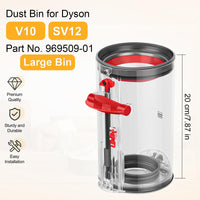 1 x RAW Customer Returns RUKHOOL dust container for Dyson V10 SV12 container spare part accessories vacuum cleaner trash can dust box assembly part number 969509-01 - RRP €39.34