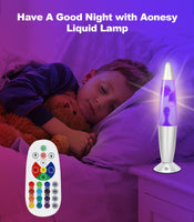 1 x RAW Customer Returns AONESY Lava Lamp Led Lava Lamp with Reomote 34cm Lava Lamps White Water White Wax Lava Lamp Night Light Gift for Christmas Birthday Valentine s Day - RRP €53.99