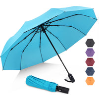 1 x RAW Customer Returns ZOMAKE Windproof Folding Umbrella, Small UV Sun Protection Umbrella for Men Women - Mini Umbrella with Automatic Opening and Closing, Windproof, Quick Drying Orange  - RRP €19.91