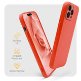 2 x Brand New Moozy Minimalist Series Silicone Case for iPhone 14 Pro Max, Red - Matte Finish, Thin, Lightweight, Soft TPU Phone Case Protective Case Cover - RRP €24.2