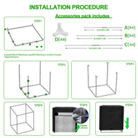 1 x RAW Customer Returns Grow Tent with Observation Window, Removable Bottom Tray, Small Grow Tent for Aerogarden Hydroponic Growing System, Blocks Excess Glare and Keeps Your Pets Away from Your - RRP €39.95