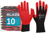 1 x RAW Customer Returns ACE Blaze Work Gloves - 10 pairs of comfortable, robust all-round protective gloves for work - 09 L pack of 10  - RRP €17.99