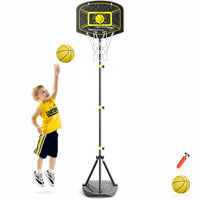 1 x RAW Customer Returns Basketball hoop for children outdoors, basketball hoop stand, basketball hoop for indoors, portable basketball stand, height adjustable 110 150 190 cm , ball games for children toddlers boys - RRP €39.34