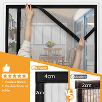 1 x RAW Customer Returns Magnetic fly screen door, insect protection balcony door 100x210 cm, grey fly screen door without drilling, side opening mosquito net door for cellar door, patio door, sliding door, 4 cm wide Velcro - RRP €23.09