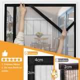 1 x RAW Customer Returns Magnetic fly screen door, insect protection balcony door 100x210 cm, grey fly screen door without drilling, side opening mosquito net door for cellar door, patio door, sliding door, 4 cm wide Velcro - RRP €23.09