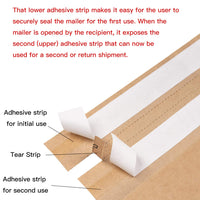 1 x RAW Customer Returns RUSPEPA Kraft Paper Poly Envelopes Mailer, Self Adhesive Shipping Bags, 100 Recyclable, Reusable Packaging Great Idea For T-Shirt Clothing Shipping Bag - 29.2 X 39.4 cm - 25 pcs - RRP €20.99