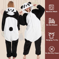 1 x RAW Customer Returns LATH.PIN Panda Tracksuit Pajamas Unisex Adult Animal Onesie Cosplay Halloween Carnival Costume Women Pajamas Animal Costume Winter - RRP €32.26