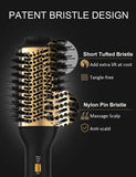 1 x RAW Customer Returns Hot air brush round brush hair dryer styling brush blow dryer brush one-step hair dryer and volumiser plus - ion hot air brush volume brush hot air comb and styler - RRP €33.68