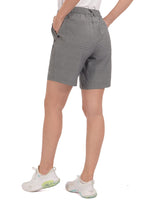 1 x RAW Customer Returns Little Donkey Andy Women s Lightweight Quick-Drying Cargo Shorts Bermuda Stretch Shorts for Hiking, Golf, Camping, Traveling Gray S - RRP €29.78