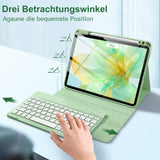 1 x RAW Customer Returns Vobafe Case with Keyboard for iPad Air 5 2022 Air 4 2020 10.9 inch Air 11 inch 2024, Protective Case with TPU Back Cover, Magnetically Detachable Keyboard with Pen Holder, QWERTZ Layout, Green - RRP €39.99