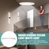 1 x RAW Customer Returns LED ceiling light, 20W ceiling light with radar motion detector, LED ceiling light bathroom 6500K 1800LM round IP54, round ceiling light for hallway, garage, stairs, balcony, storage room, basement - RRP €14.15