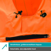 1 x RAW Customer Returns ACE Neon high-visibility jacket - strong softshell warning jacket including reflectors and removable hood - EN ISO 20471 - orange - XXL - RRP €60.49