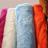 1 x RAW Customer Returns Thick 150 x 50 cm Long Pile 60 mm Faux Fur Fabric for Upholstery DIY Crafts, Soft Fake Plush Fur Luxury Shag Fabric for Costumes Coat Cosplay Ear Fursuit Carpets Props Backgrounds Colour White  - RRP €18.26