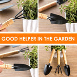 1 x RAW Customer Returns Garden tool set, 6-piece garden shovel small garden tool set, mini garden tools shovel for garden utensils such as planting flowers, transplanting and loosening soil - RRP €8.05