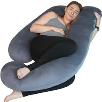 1 x RAW Customer Returns PinkFroggie Extra Large J Shape Pregnancy Pillow Side Sleeper Pillow with Cover J Pillow Nursing Pillow Positioning Pillow, for Women and Side Sleepers, Body Pillow Full Body Pillow, Rest - RRP €30.78