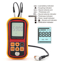 1 x RAW Customer Returns Thickness Meter, GM100 Digital Ultrasonic Thickness Gauge 1.2-300 mm Steel Width, Layer Thickness Gauge Four-Digit LCD Display, 0.01 mm Resolution, Coating Thickness Gauge - RRP €104.73