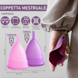 1 x Brand New Bibrad Menstrual Cup - 2 Menstrual Cups in Sizes M and L, Sterilizer and Cotton Carry Bag - 100 Soft Medical Silicone, Washable and Reusable ML  - RRP €16.72