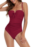 1 x RAW Customer Returns Misfuso Women s Swimsuit Tummy Control Monokinis One Piece Push Up Swimsuits Swimsuit Tummy Control Tankinis Swimwear Plus Size, Suitable for Beach Swimming Pool Party Wine Red M - RRP €20.16