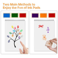 1 x RAW Customer Returns Ancwzoz Ink Pad for Children 15 Colors Washable for Children - RRP €14.11