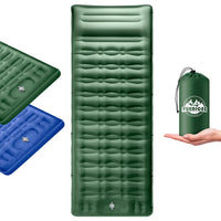 1 x RAW Customer Returns VUENICEE Self-Inflating Sleeping Mat, 12CM Thickened Camping Air Mattress with Foot Press Pump, Waterproof Ultralight Camping Mattress for Hiking, Camping, Desert, Beach etc. Xinjun Green - RRP €29.14