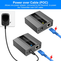 1 x RAW Customer Returns VEDINDUST Optical Coaxial Digital Audio Extender Optical Coaxial Digital Audio Amplifier over Ethernet Single Cable Cat5e 6 7 up to 1640 Ft Adapter Support Dolby DTS 5.1 PCM Stereo POC - RRP €39.99