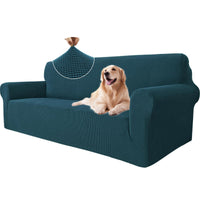 1 x RAW Customer Returns Ystyle sofa cover 3 seater with armrest, stretch sofa cover non-slip, modern sofa cover for dogs pets, breathable couch cover with elastic bottom, green - RRP €41.35