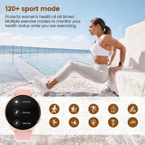 1 x RAW Customer Returns Loekneue 2024Smartwatch Women Round with Telephone Function 1.39 HD Touchscreen Watch with SpO2 Menstrual Cycle Sleep Monitor IP68 Waterproof Pedometer Fitness for iOS Android Black Gold - RRP €52.99