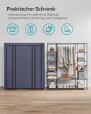 1 x RAW Customer Returns SONGMICS Wardrobe, Fabric Wardrobe, with Non-Woven Fabric Cover, Folding Wardrobe with Clothes Rail, 45 x 150 x 175 cm, 12 Shelves, Metal Frame, Closet for Bedroom, Navy Blue LSF003I02 - RRP €39.99