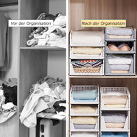 1 x RAW Customer Returns GREELUE Closet Organizer Wardrobe 3 Pieces, Foldable Storage Box, Organization System for Drawers, Lockers, Wardrobes White  - RRP €32.26