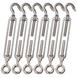 1 x RAW Customer Returns Cozihom, M6 Hook Eye C to O Turnbuckle 304 Stainless Steel, Hardware Kit for Wire Rope  - RRP €15.57