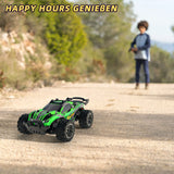 1 x RAW Customer Returns ACAMMZAR AT3 Remote Control Car, RC Car for Boys 60 min Running Time with 2 Batteries, 2WD 2.4GHz Offroad Electric Toy Car with LED Lights Gift for 6 7 8 Year Old Children Adults, Green - RRP €33.26