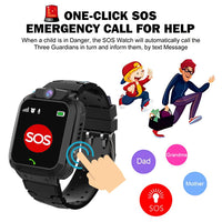 1 x RAW Customer Returns Children s Smart Watch GPS Tracker, Waterproof Smartwatches Phone for Children Girls Boys Holiday Birthday Gift, Children GPS Watch Touchscreen with SOS Phone Call Voice Chat Locator - RRP €45.0