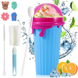 1 x RAW Customer Returns Shengruili Slush Cup, 500ml Silicone Squeeze Cup, Frozen Magic Squeeze Cup, Instant Slushie Cup, Slushy Maker Cup, Smoothie Pinch Ice Cup, Summer Slush Cup with Straw Spoon for Delicious Slush Ice - RRP €15.62