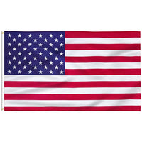 1 x RAW Customer Returns FLAGBURG American Flag 150 x 240cm America Flag with Brass Eyelets, Vivid Color, Canvas Header and Double Stitched Suitable Durable USA Flag for Outdoors and Indoors - RRP €20.12