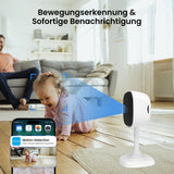 1 x RAW Customer Returns AMOROM Indoor Surveillance Camera 1080P WiFi Camera Surveillance, with Night Vision, 2-Way Audio, Motion Detection, Voice Control, Works with Alexa Google Assistant, 2.4G WiFi, 2 Pack - RRP €36.79