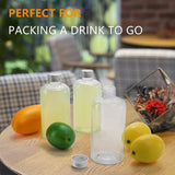 4 x Brand New ZOOFOX 20 Pack Plastic Juice Bottles 350ml Transparent with Caps Reusable Drinking Bottles for Smoothie, Juice, Milk and Other Drinks - RRP €64.52